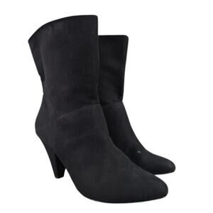 Dolcetta Shoes Womens 8.5 Boots Fashion Heel Pull On Classic Black Slouch Betty
